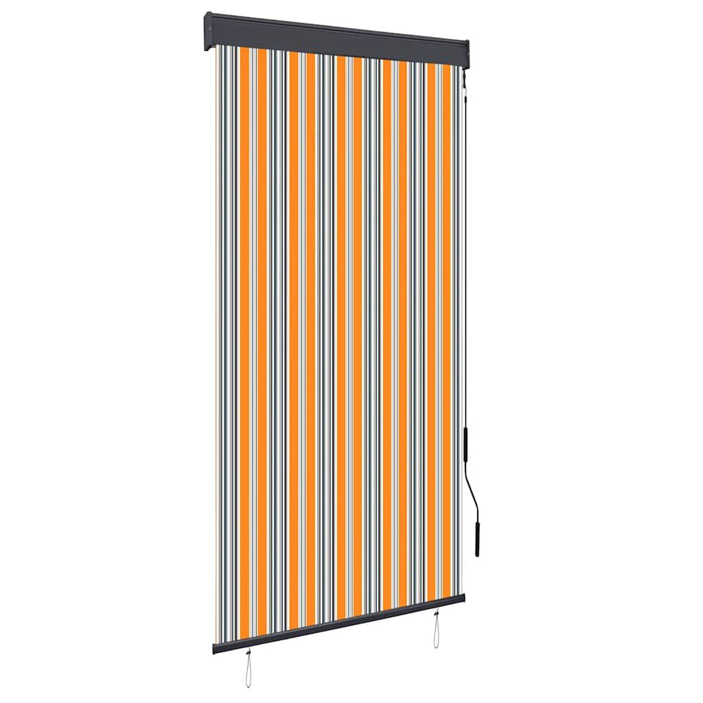 vidaXL Außenrollo 100 x 250 cm Gelb und Blau-0