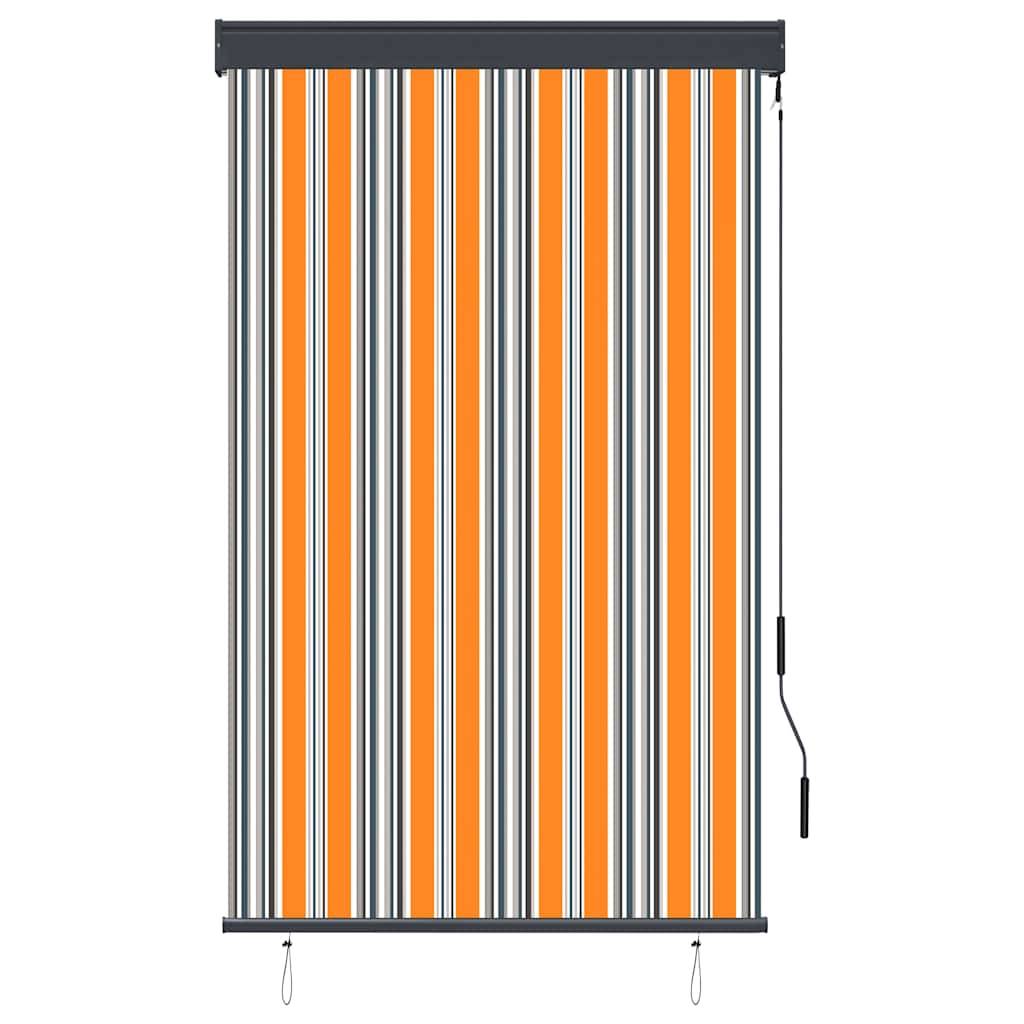 vidaXL Außenrollo 100 x 250 cm Gelb und Blau-1
