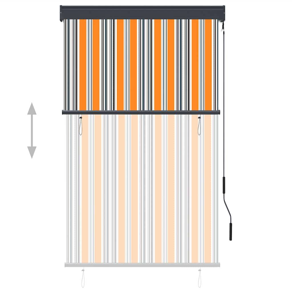 vidaXL Außenrollo 100 x 250 cm Gelb und Blau-2