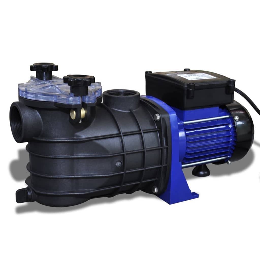 Schwimmbadpumpe Umwälzpumpe Poolpumpe Pumpe elektronik blau 500W-0