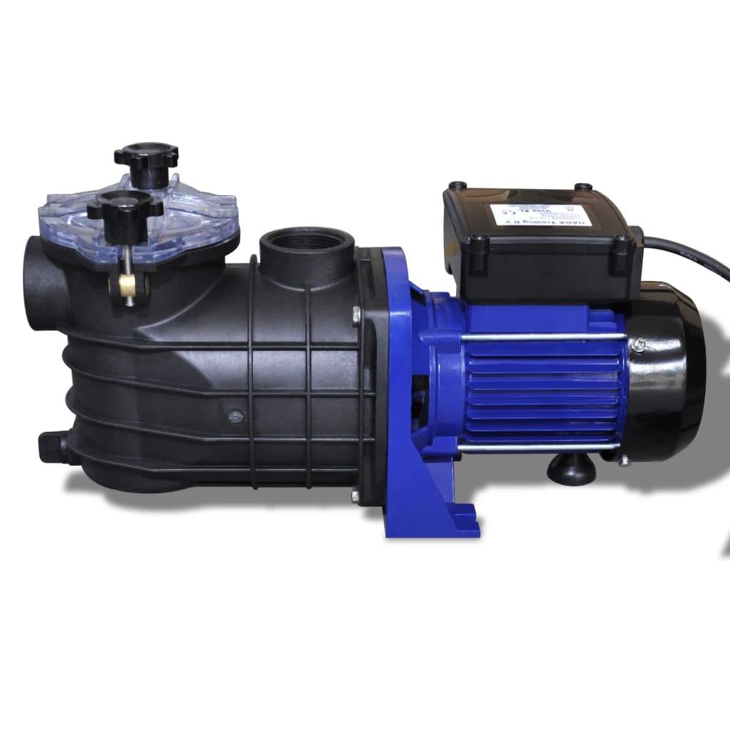 Schwimmbadpumpe Umwälzpumpe Poolpumpe Pumpe elektronik blau 500W-1