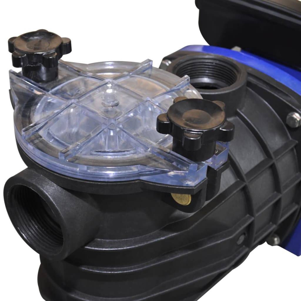 Schwimmbadpumpe Umwälzpumpe Poolpumpe Pumpe elektronik blau 500W-2