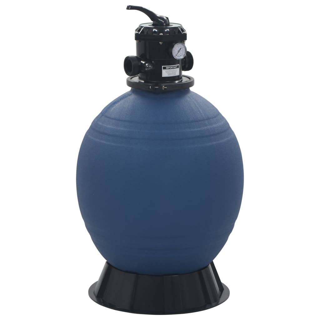 Pool-Sandfilter mit 6-Wege-Ventil Filterkessel Blau 560 mm-0