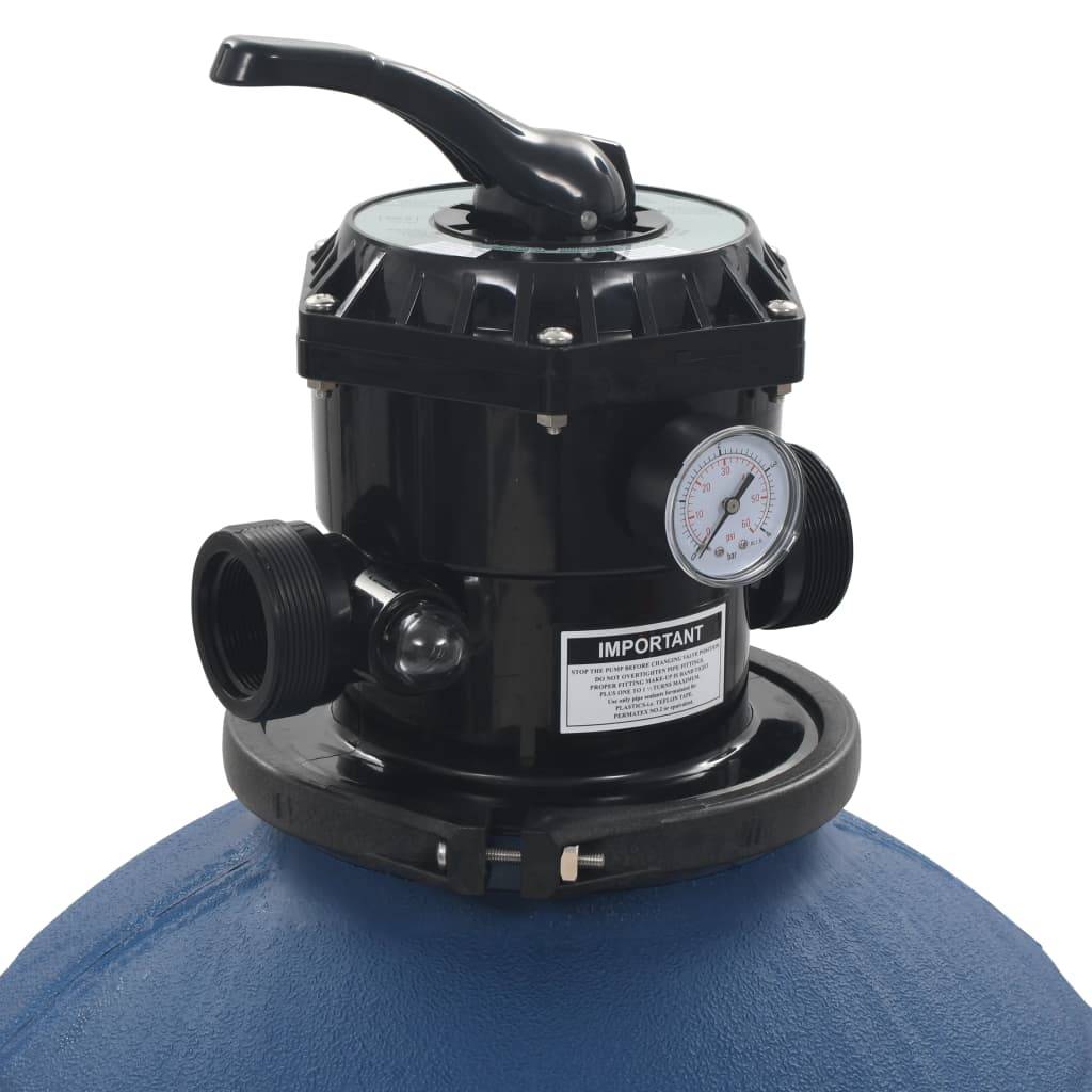 Pool-Sandfilter mit 6-Wege-Ventil Filterkessel Blau 560 mm-3