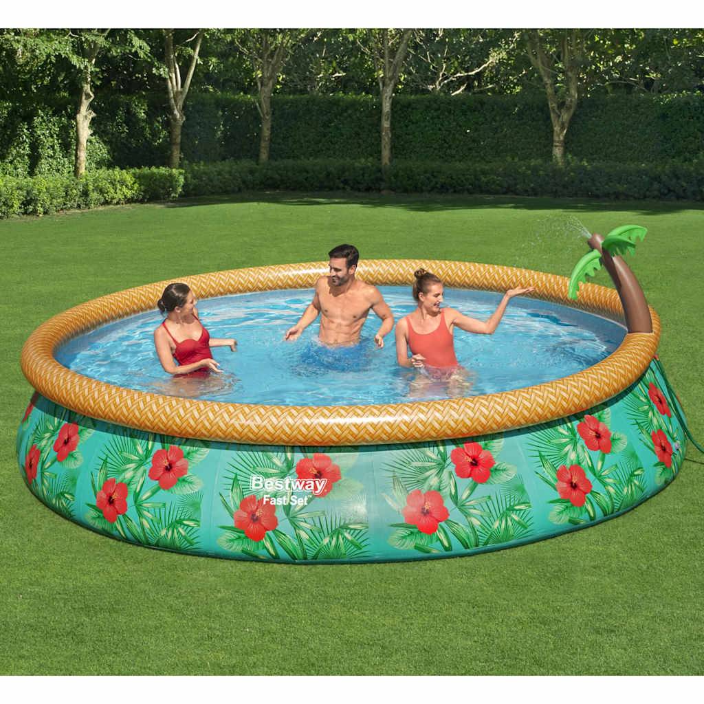 Bestway Fast Set Aufblasbares Pool-Set Paradise Palms 457x84 cm-0