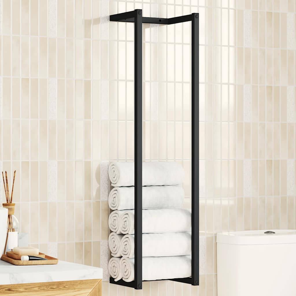 vidaXL Handtuchständer Schwarz 25x20x95 cm Eisen-1