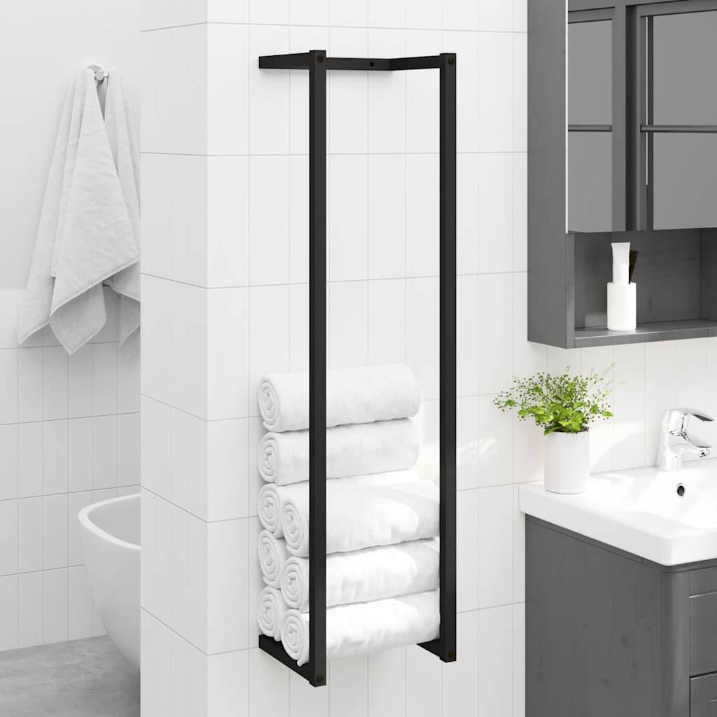 vidaXL Handtuchständer Schwarz 25x20x95 cm Eisen-2
