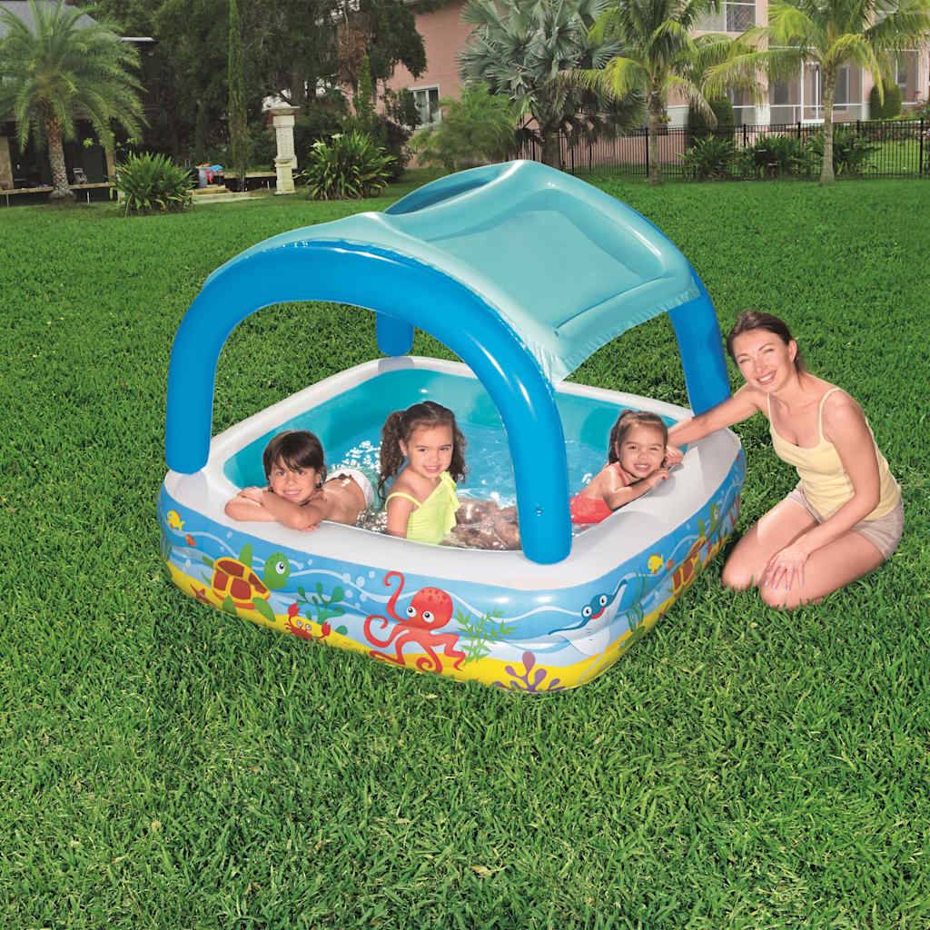 Bestway Spielbecken mit Vordach Blau 140 x 140 x 114 cm 52192-2