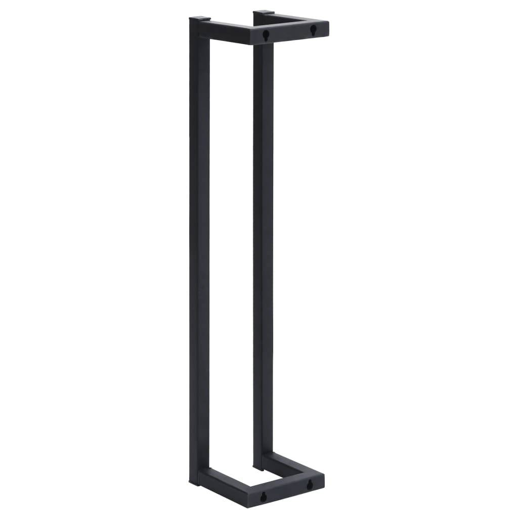 vidaXL Handtuchständer Schwarz 12,5x12,5x60 cm Eisen-3