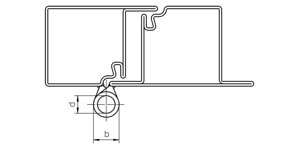 SIMONSWERK Profilrolle KO 41 Bandlänge 60 mm Stahl blank Stift-Ø 6 mm-2