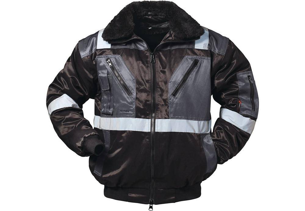 Kombipilotenjacke 4 in 1 Kirkenes Gr.M schwarz/grau NORWAY