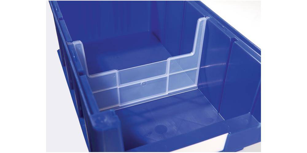 Ing. Alfred Häner GmbH Trennw.f.Regalkasten B.230mm PP transparent,offen 1 BT=25 ST.LA-KA-PE 00230 22 08-1