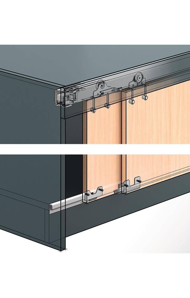 Schiebetürbeschläge-Set,45078 Hettich-2