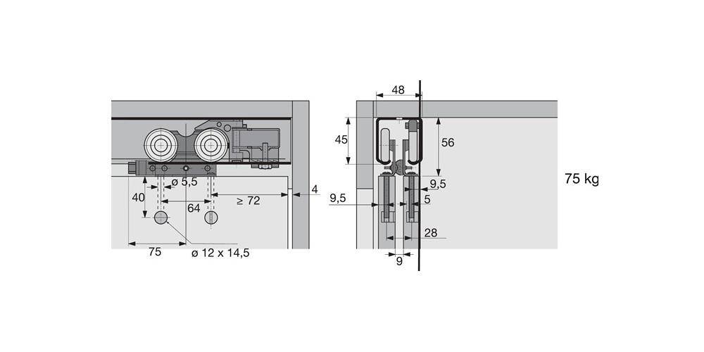 Schiebetürbeschläge-Set,45078 Hettich-3