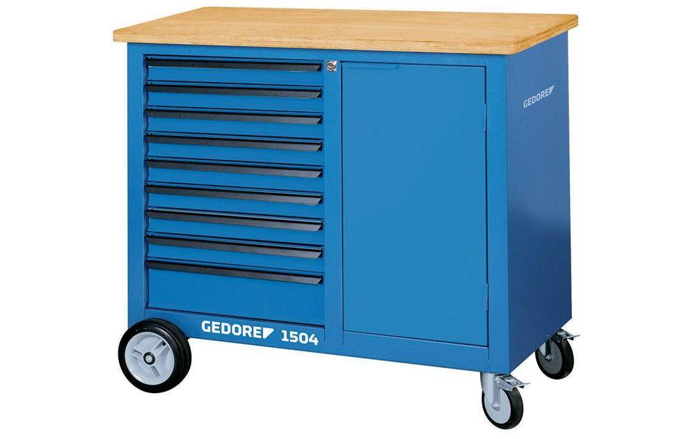 Gedore 1504 0810 Rollwerkbank mit 9 Schubladen-0
