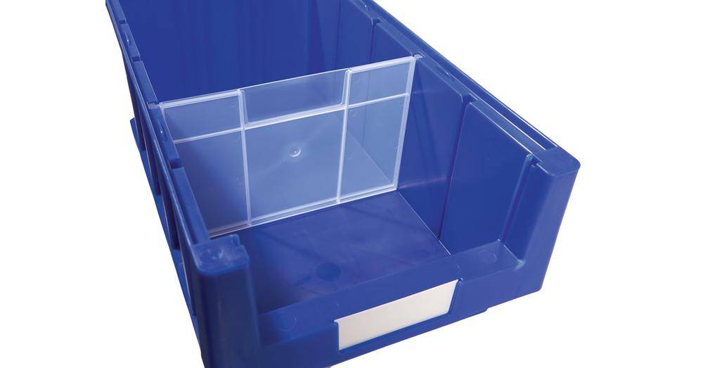 Ing. Alfred Häner GmbH Trennw.f.Regalkasten B.230mm PP transparent,geschl.1 BT=25 ST.LA-KA-PE 00230 22 18-1
