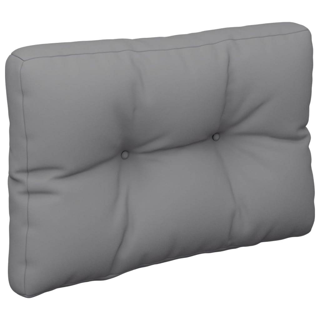 vidaXL Palettenkissen Grau 60x40x12 cm Stoff-0