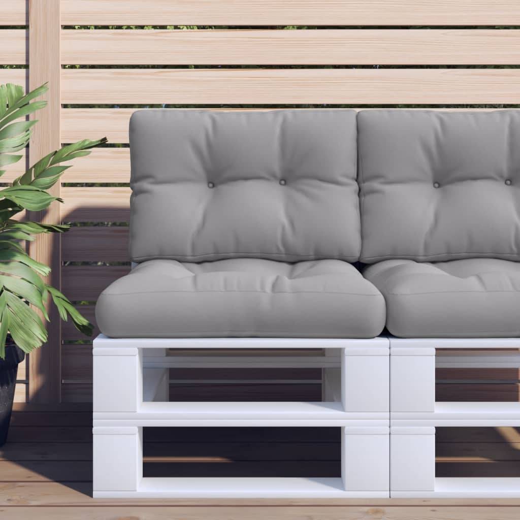 vidaXL Palettenkissen Grau 60x40x12 cm Stoff-1