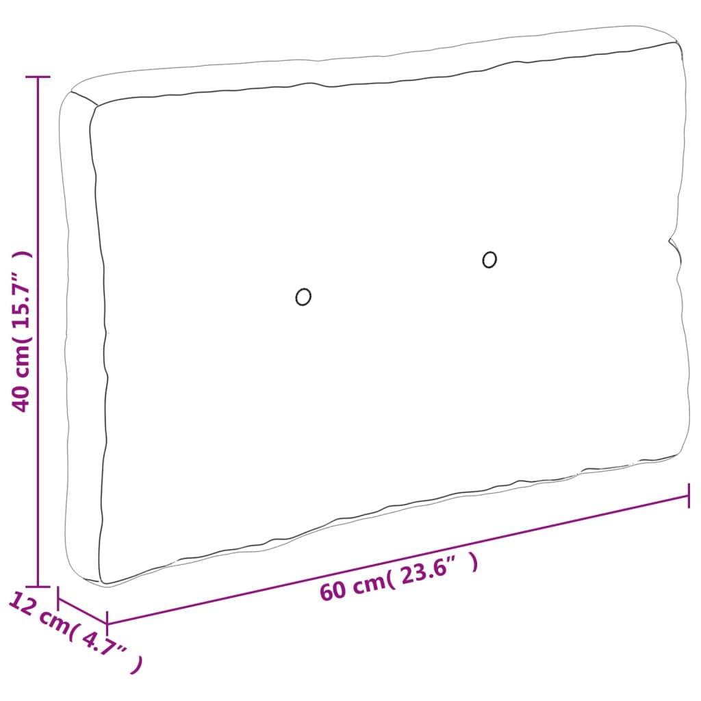 vidaXL Palettenkissen Grau 60x40x12 cm Stoff-4