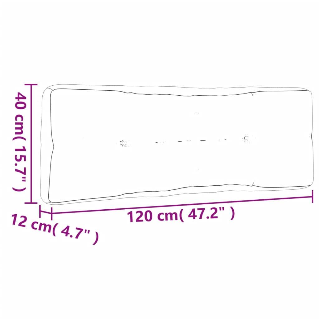 vidaXL Palettenkissen Grün 120x40x12 cm Stoff-4
