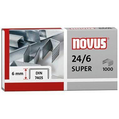 NOVUS Heftklammer 040-0026 24/6 Super verzinkt 1.000 St./Pack.-0