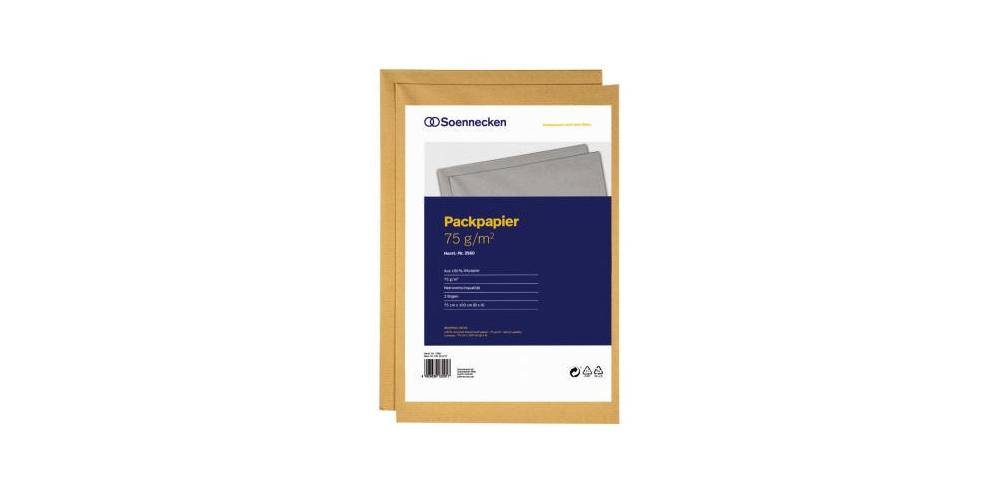 Packpapier 3560 75x100cm 75g Recyclingpapier 2 Bogen-0