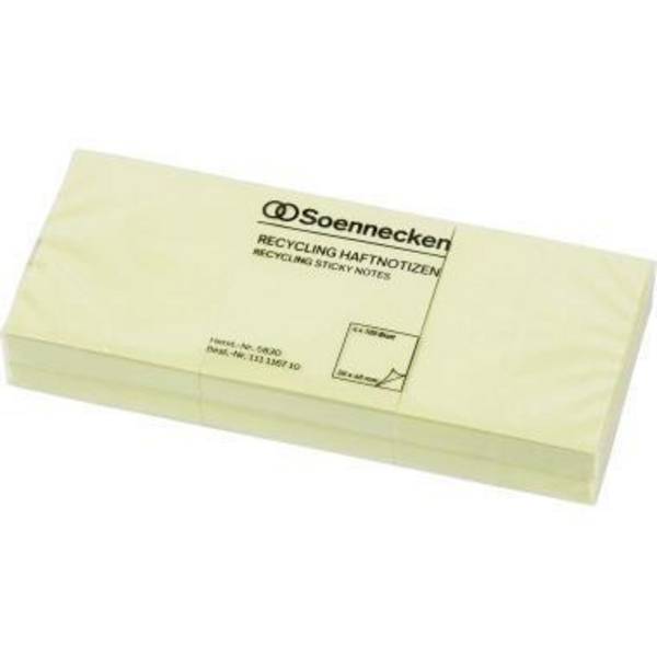 Soennecken Haftnotiz oeco 5830 RC 50x40mm 100Bl. gelb 6St.
