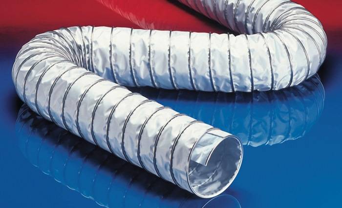 CP PTFE/GLASS-INOX 471 Ø80mm L:6m hitzebeständiger Gewebeschlauch, doppellagig-0