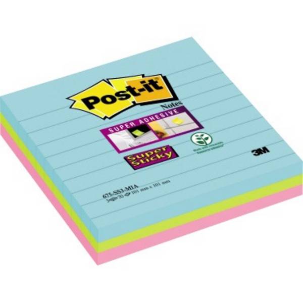 Post-it Haftnotiz Super Sticky Notes Miami Collection Maße: 101 x 101