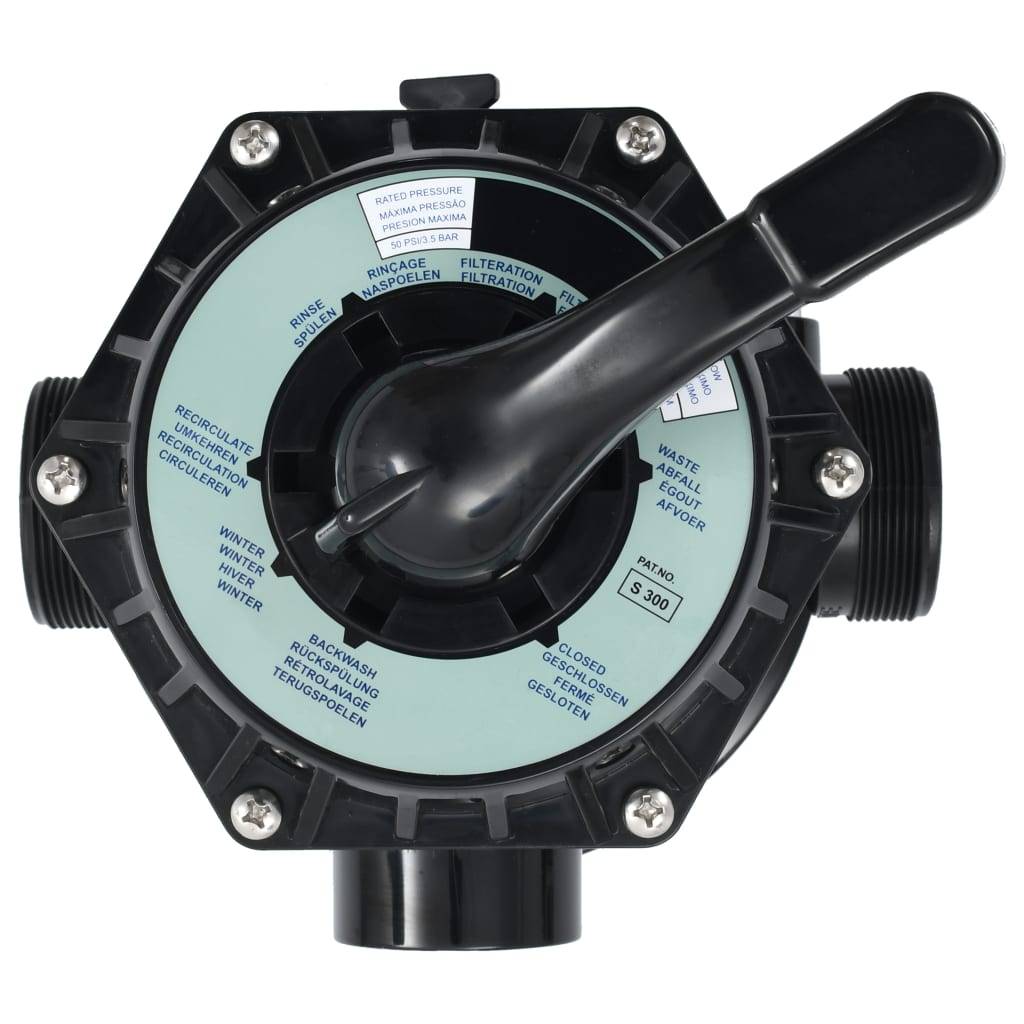 vidaXL Mehrwegeventil für Sandfilter ABS 1,5 " 6-Wege-2