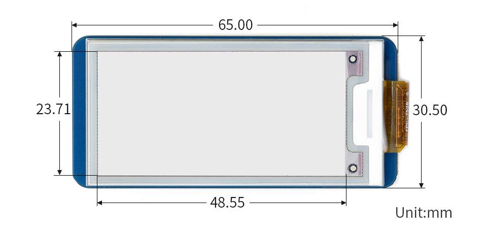 WaveShare 2.13inch E-Paper E-Ink Display Module (B) for Raspberry Pi Pico, 212×104, Red / Black / White, SPI-4