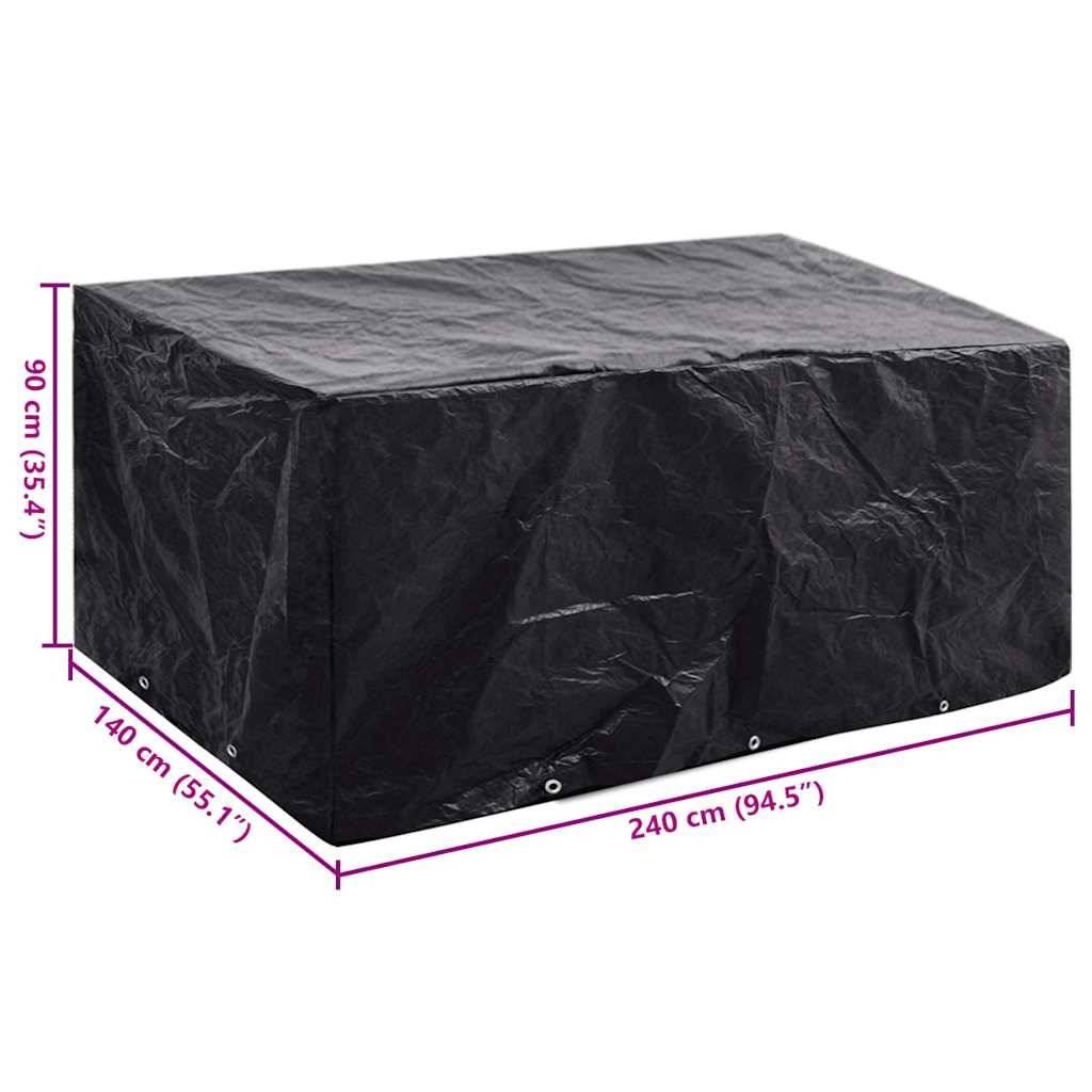 vidaXL Gartenmöbel-Abdeckung 8 Ösen 240x140x90 cm-3
