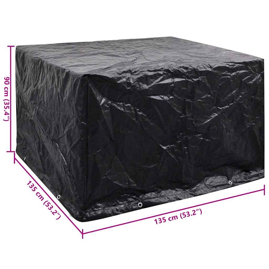 vidaXL Gartenmöbel-Abdeckung 8 Ösen 135x135x90 cm-4