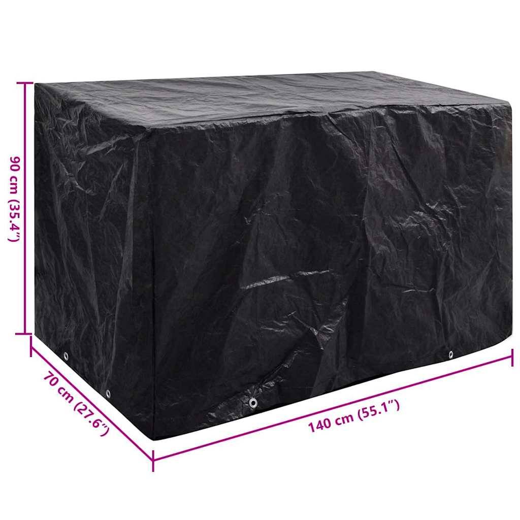 vidaXL Gartenmöbel-Abdeckung 8 Ösen 140x70x90 cm-4