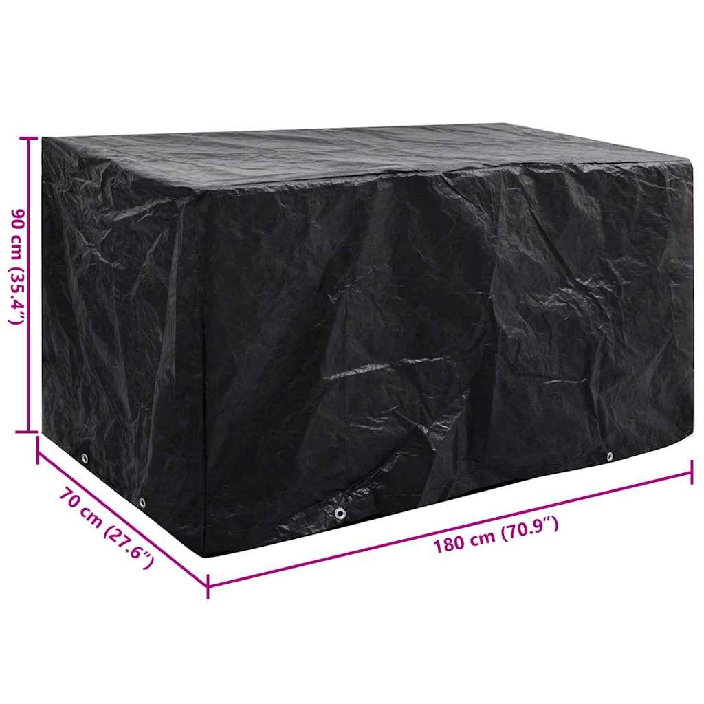 vidaXL Gartenmöbel-Abdeckung 8 Ösen 180x70x90 cm-4