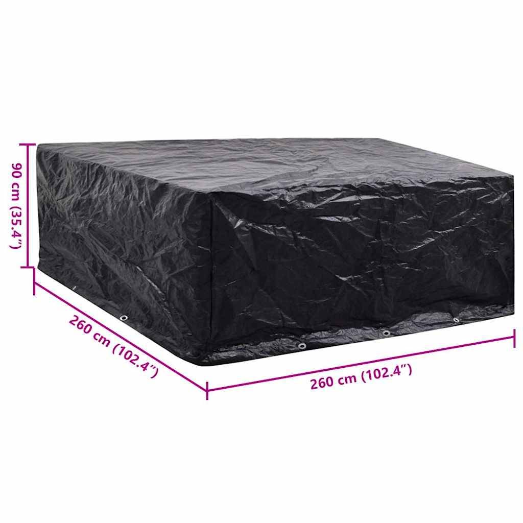 vidaXL Gartenmöbel-Abdeckung 8 Ösen 240x140x90 cm-4