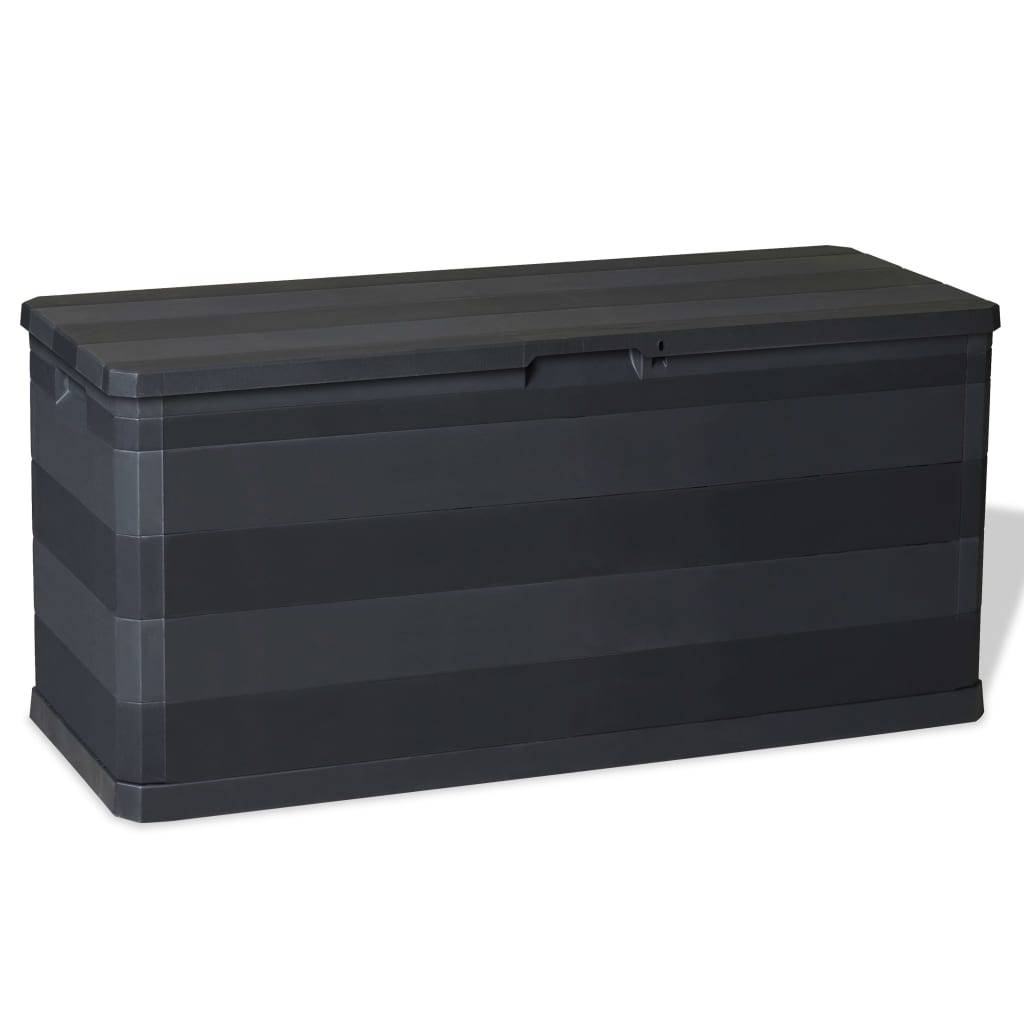 vidaXL Gartenbox Schwarz 117×45×56 cm-0