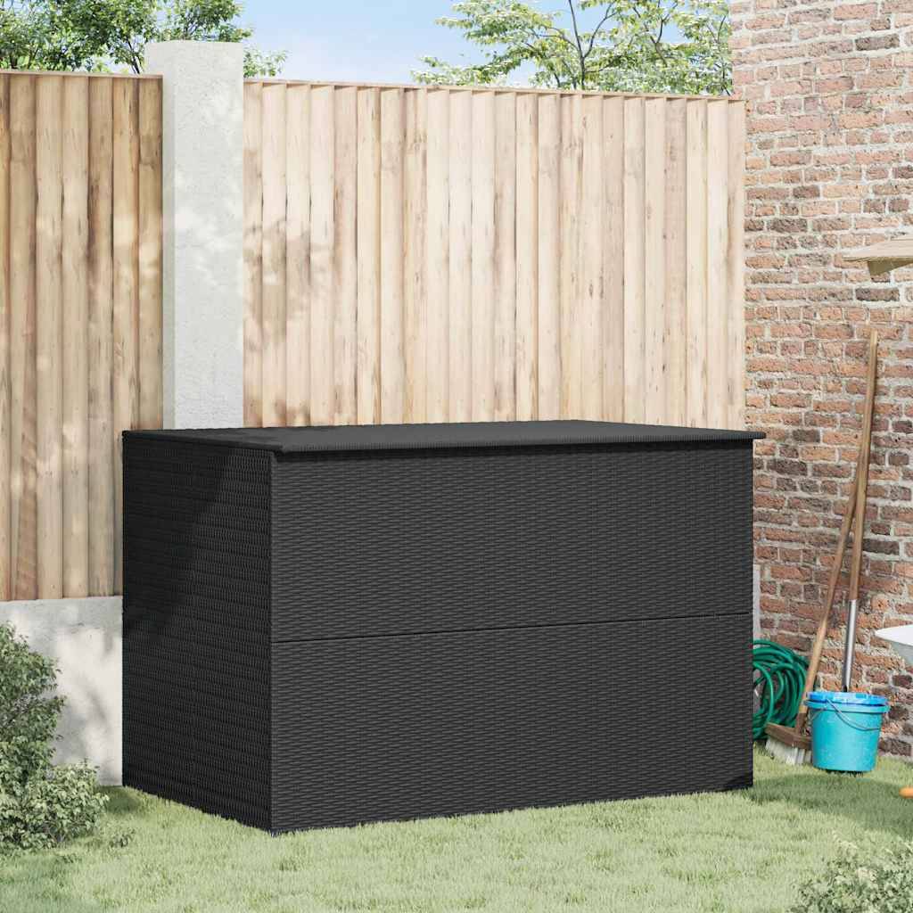 vidaXL Garden-Auflagenbox Schwarz 150x100x100 cm Poly Rattan-1