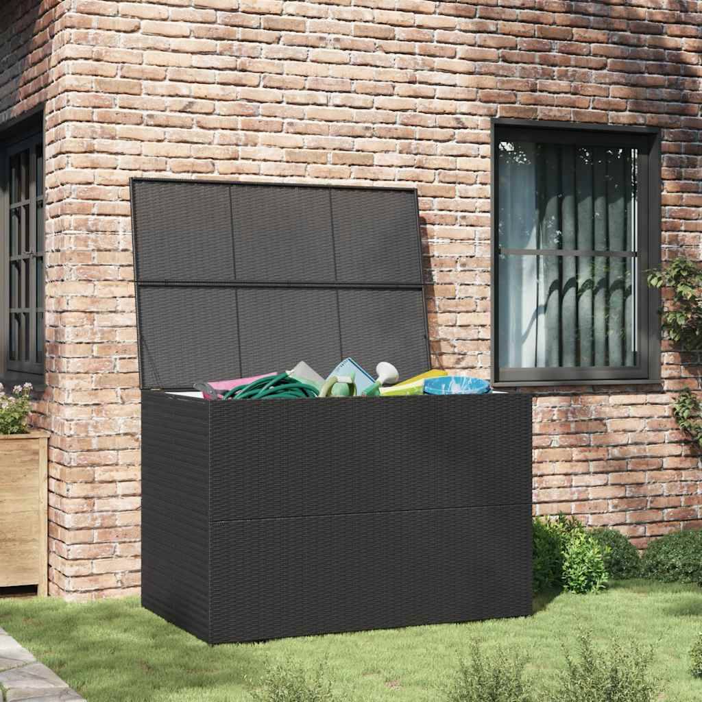 vidaXL Garden-Auflagenbox Schwarz 150x100x100 cm Poly Rattan-2