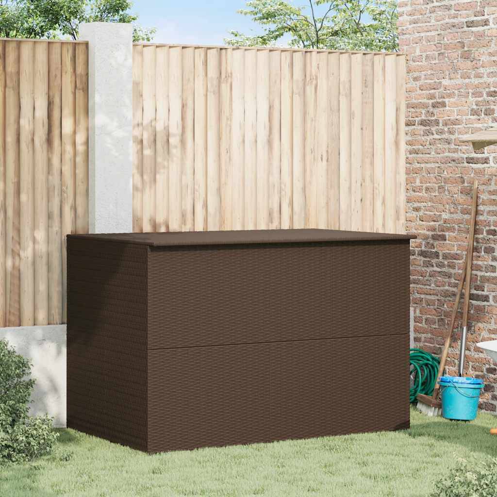 vidaXL Garden-Auflagenbox Braun 150x100x100 cm Poly Rattan-1