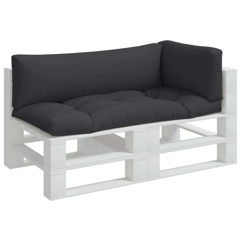 vidaXL Palettenkissen 3-tlg. Schwarz Stoff-2