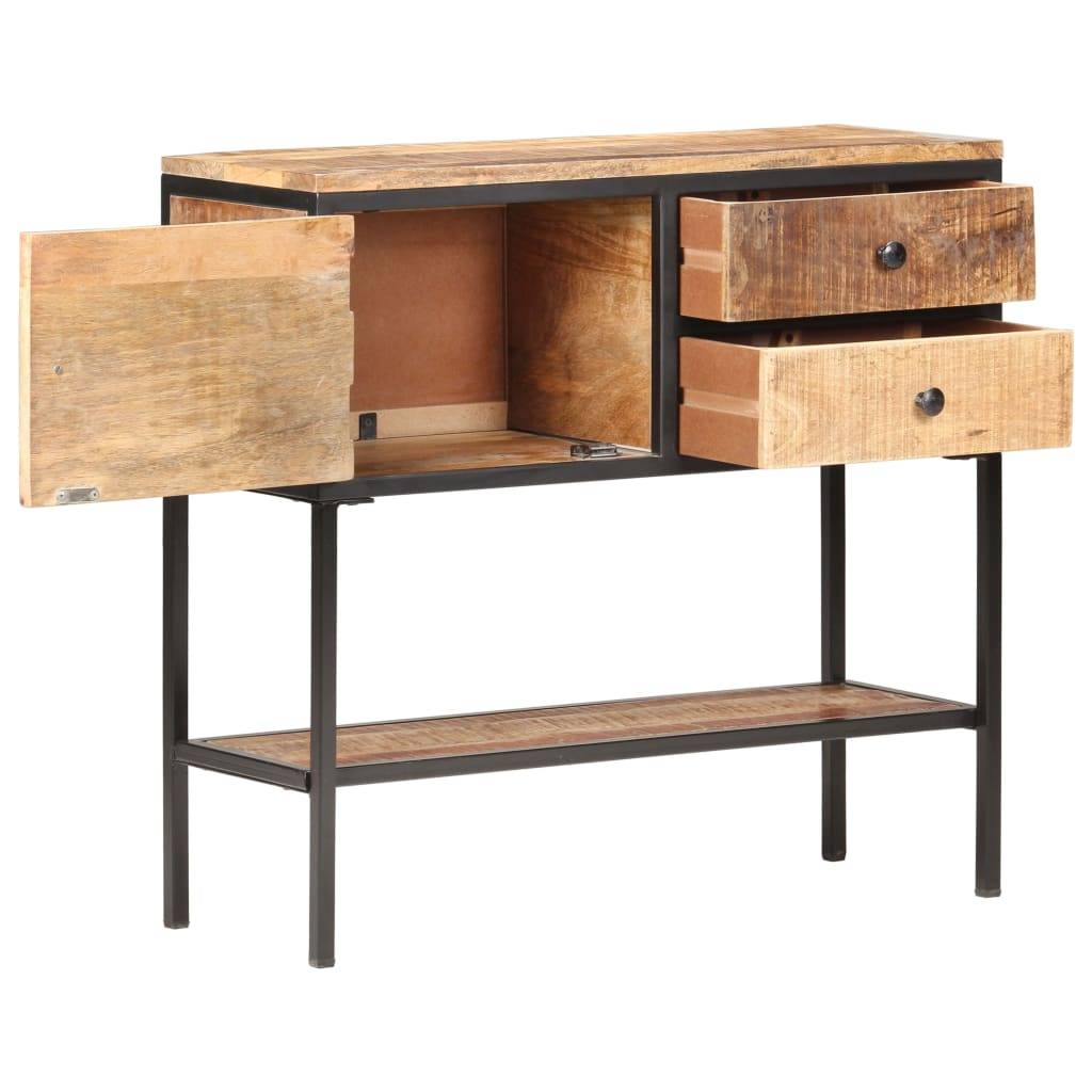 vidaXL Sideboard 85x30x80 cm Raues Mangoholz-1