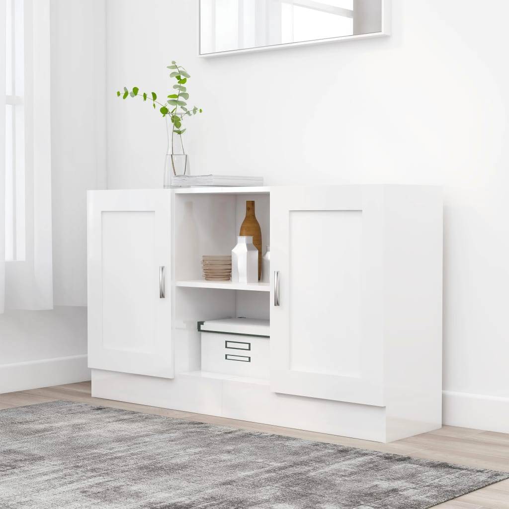 vidaXL Sideboard Weiß 120x30,5x70 cm Holzwerkstoff-0