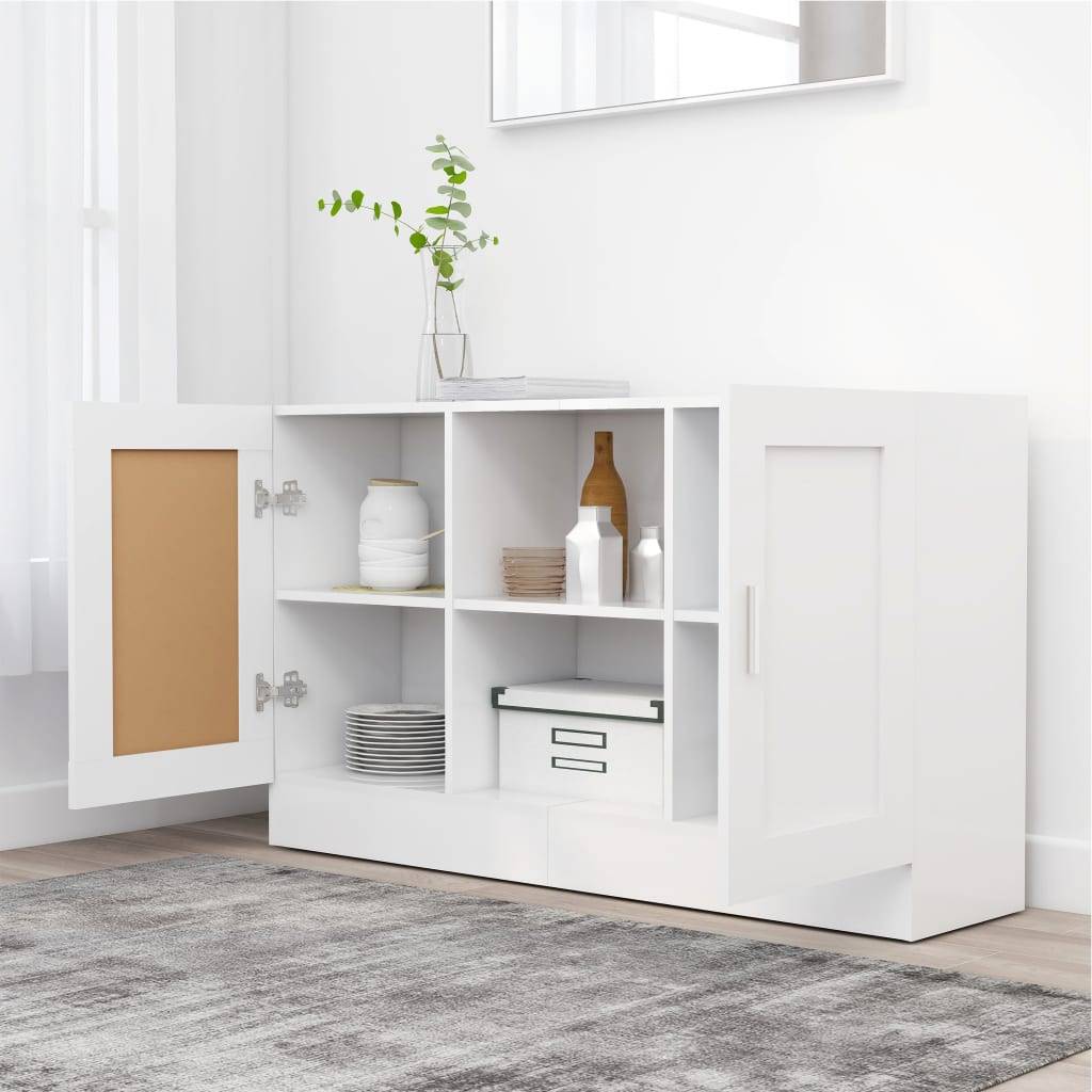 vidaXL Sideboard Weiß 120x30,5x70 cm Holzwerkstoff-2