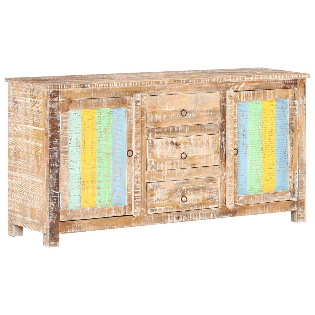 vidaXL Sideboard 151x40x75 cm Raues Akazienholz-0