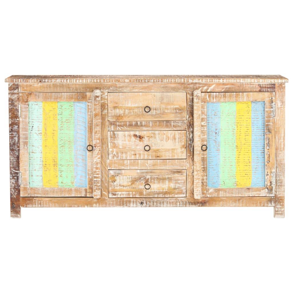 vidaXL Sideboard 151x40x75 cm Raues Akazienholz-1
