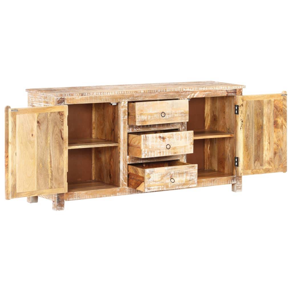 vidaXL Sideboard 151x40x75 cm Raues Akazienholz-2