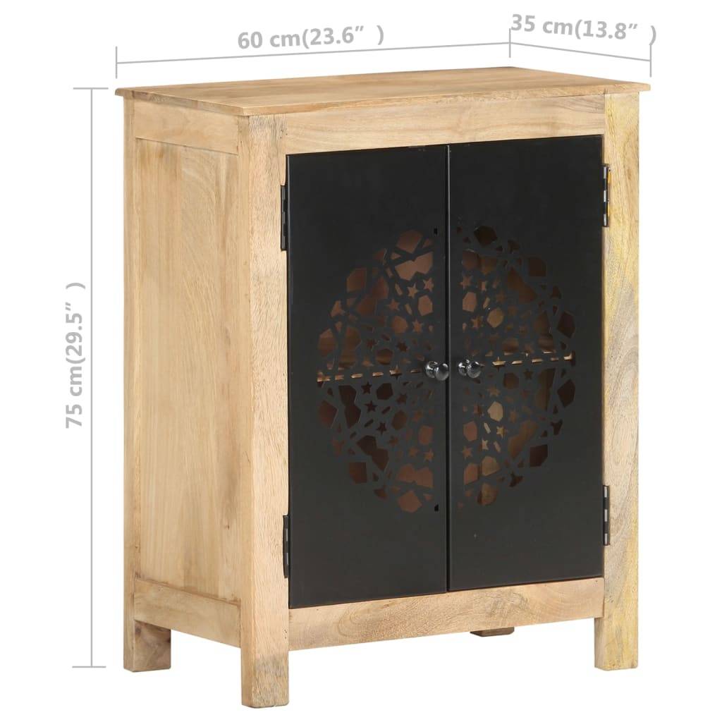 vidaXL Sideboard 60x35x75 cm Massivholz Mango-4
