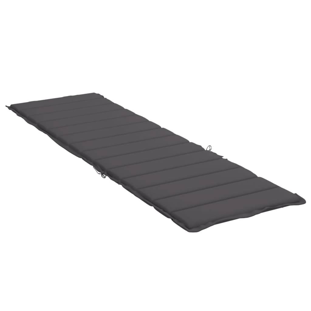 vidaXL Sonnenliegen-Auflage Anthrazit 200x50x3 cm Oxford-Gewebe-1