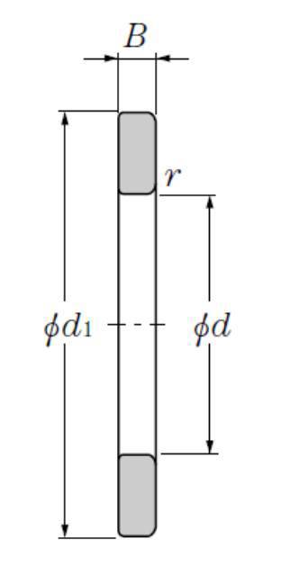 Wellscheibe WS 81108 NTN 40x60x3,5 mm-1
